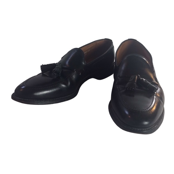 Allen Edmonds 11.5 B Handcrafted Calfskin Leather Grayson Black Tassel Loafers - Picture 2 of 12